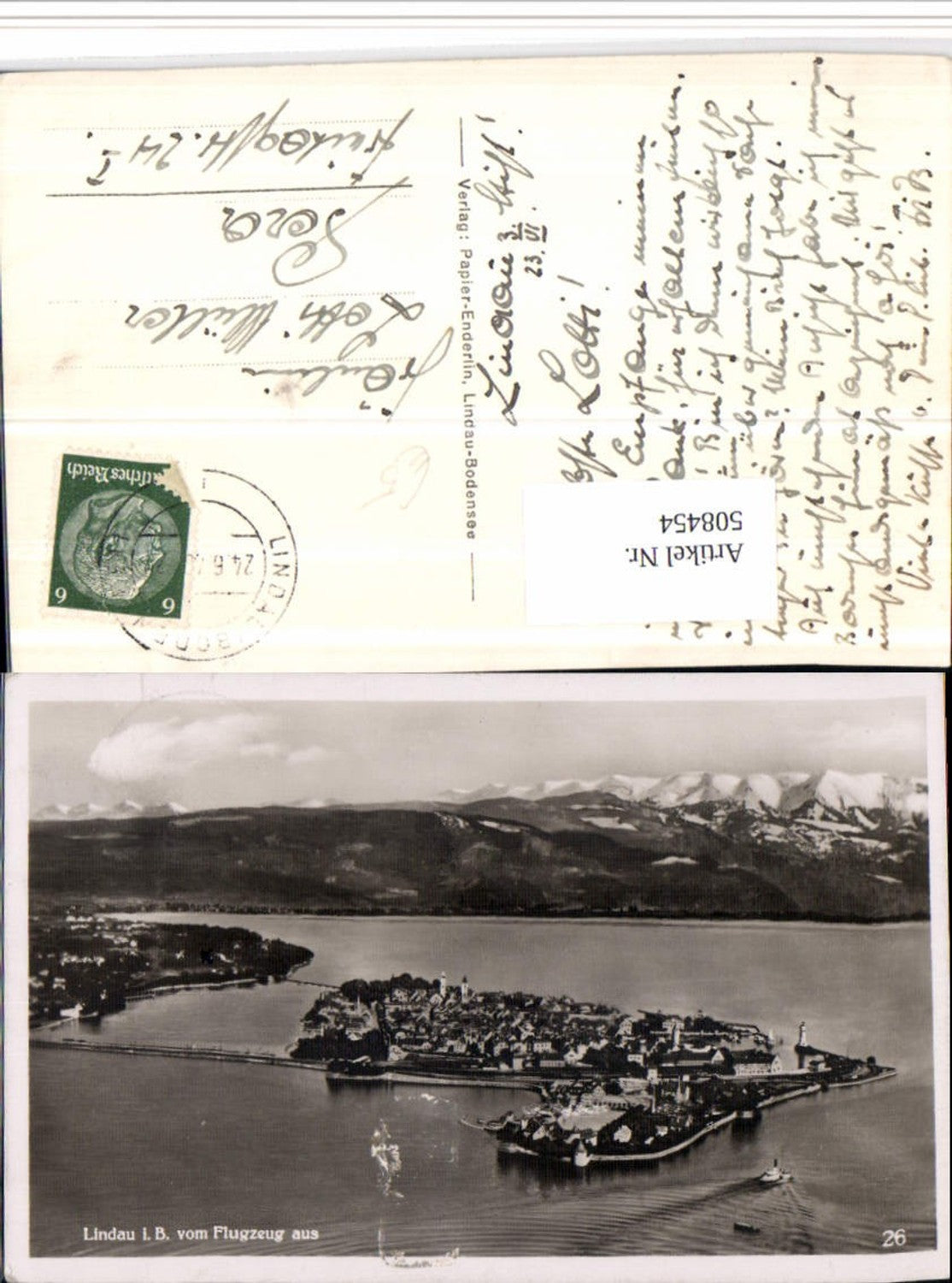 508454,Lindau im Bodensee Totale Bergkulisse Fliegeraufnahme