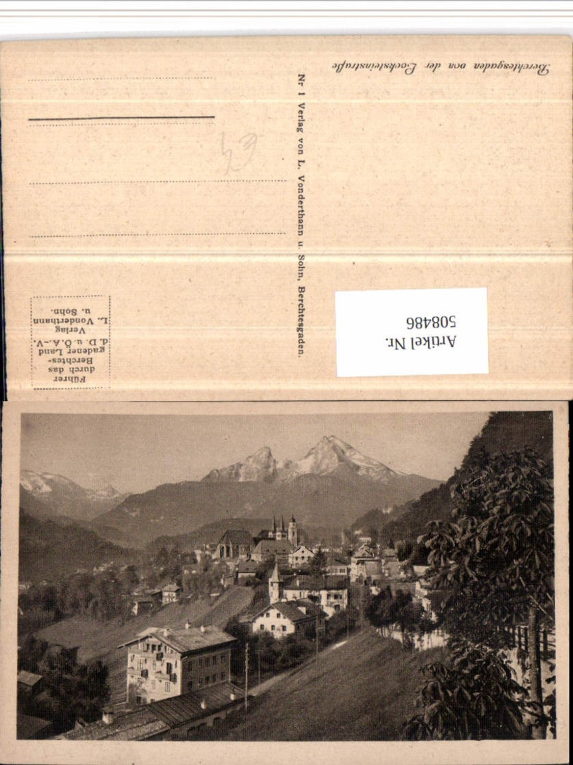 508486,Berchtesgaden Totale von d. Locksteinstraße Bergkulisse