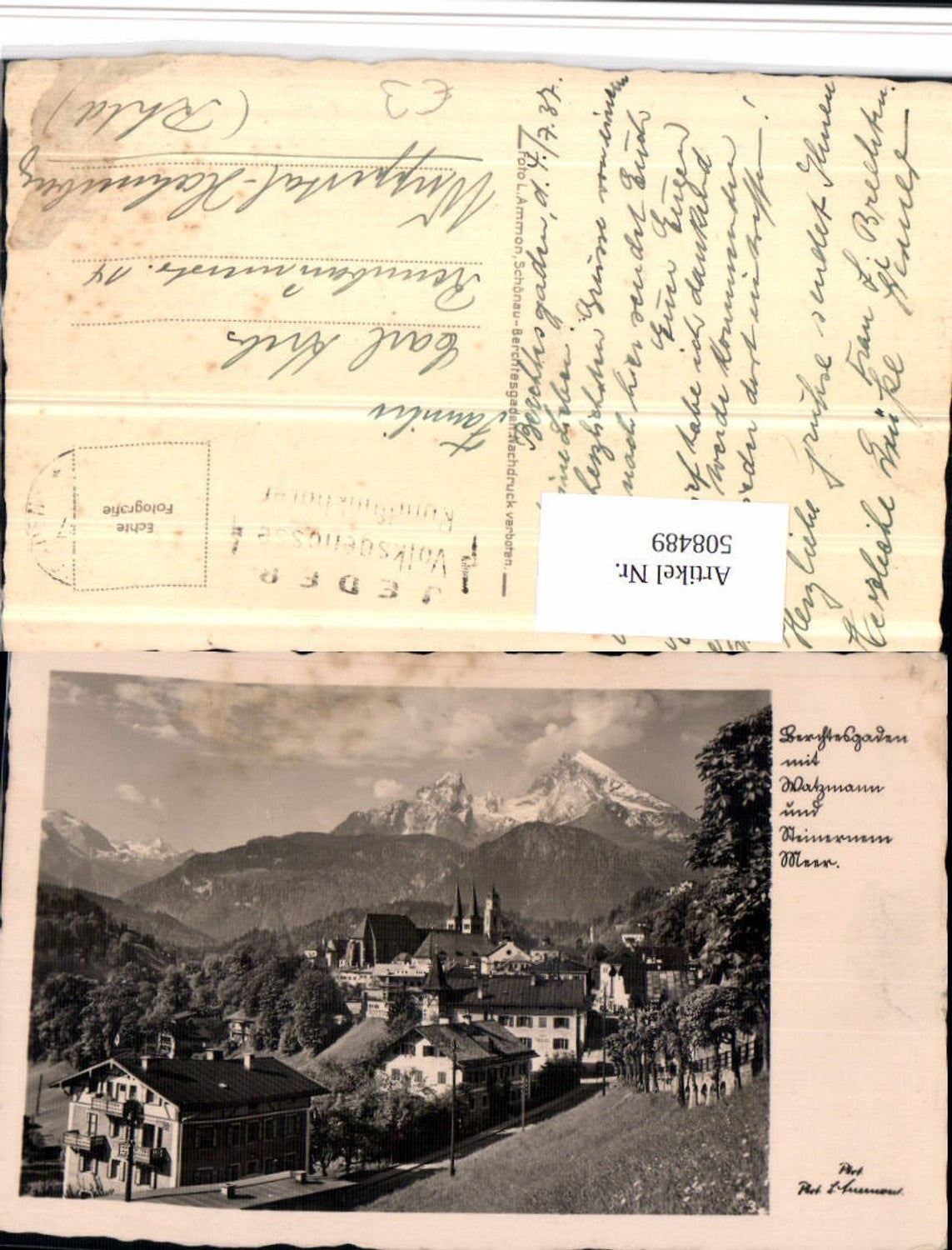 508489,Berchtesgaden Totale m. Watzmann u. Steinernem Meer Bergkulisse