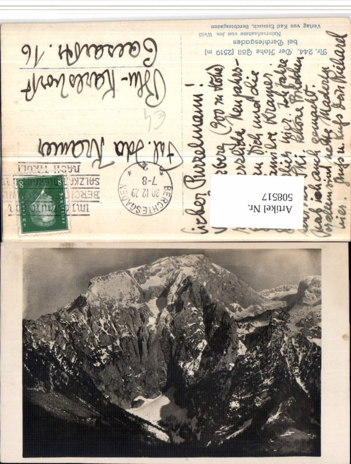 508517,Hohe Göll b. Berchtesgaden Bergkulisse