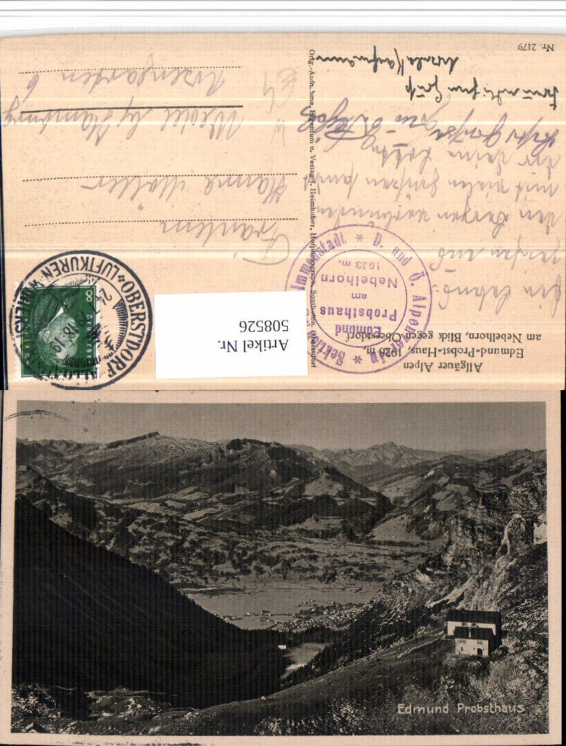 508526,Edmund-Probsthaus Berghütte b. Oberstdorf Bergkulisse