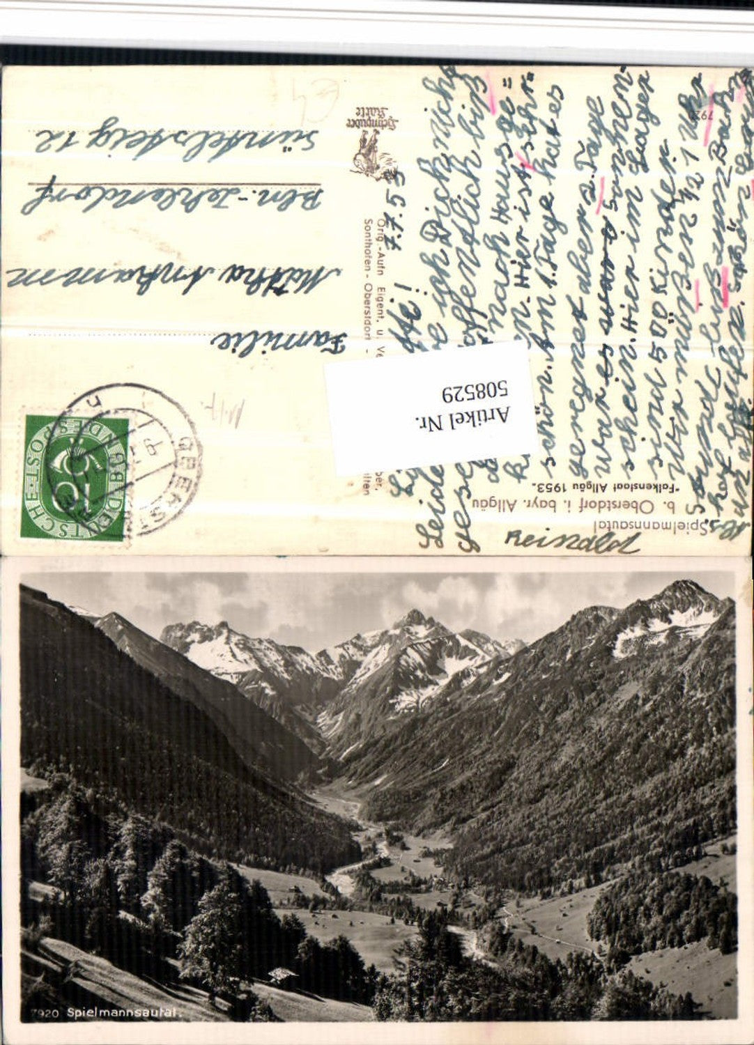 508529,Spielmannsautal b. Oberstdorf im Allgäu Bergkulisse