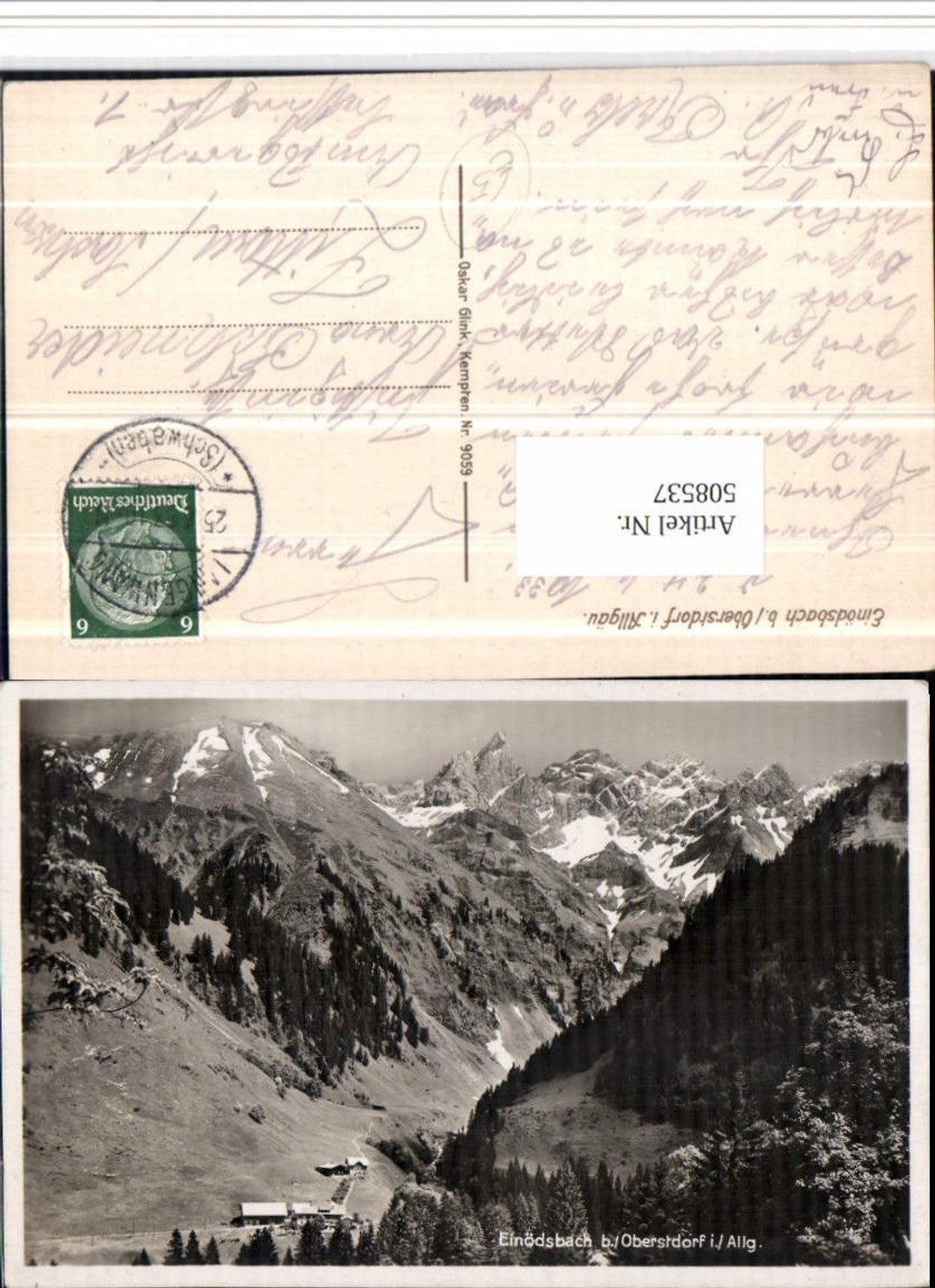 508537,Einödsbach b. Oberstdorf im Allgäu Bergkulisse