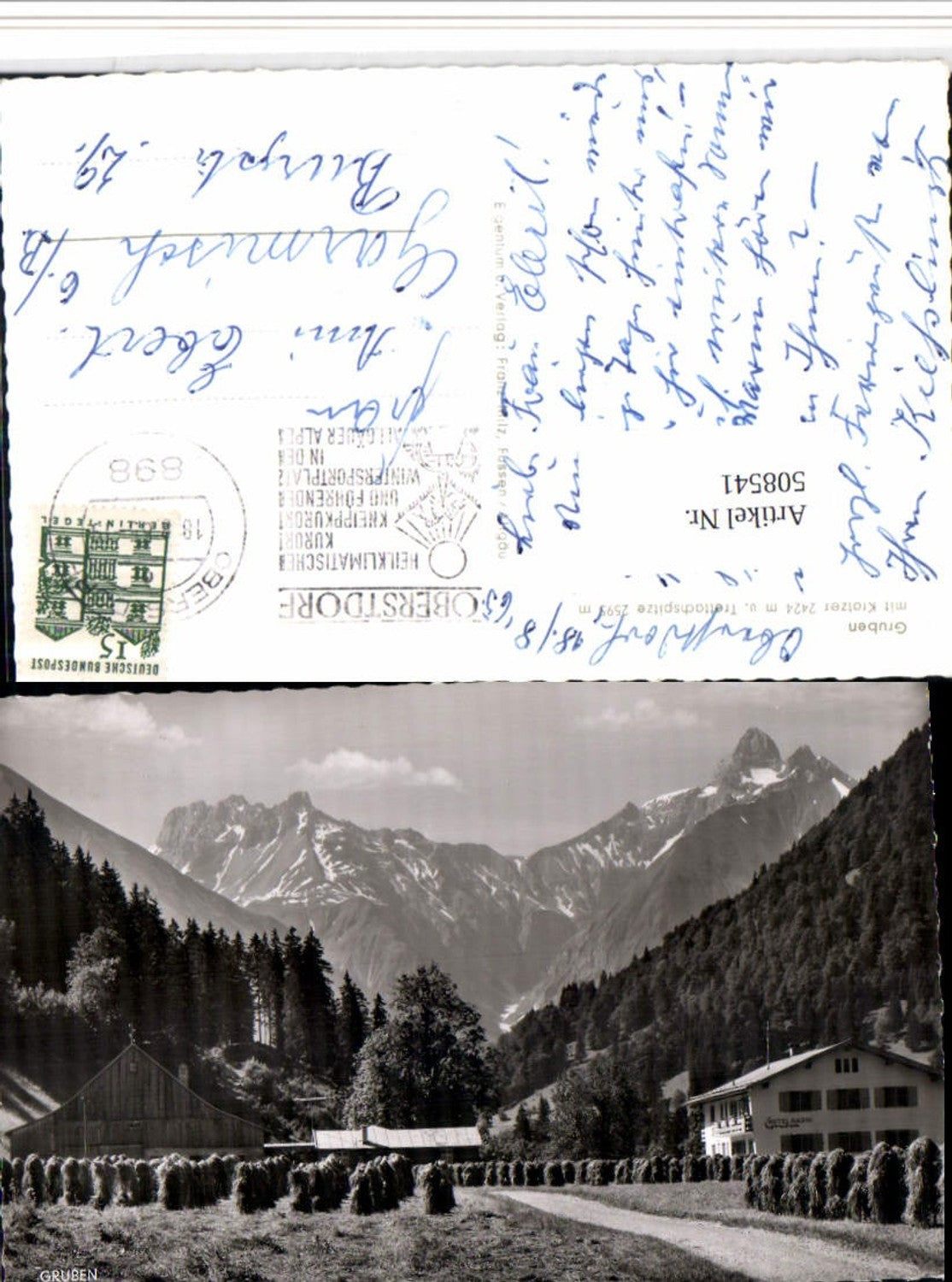 508541,Gruben b. Oberstdorf m. Kratzer u. Trettachspitze Bergkulisse