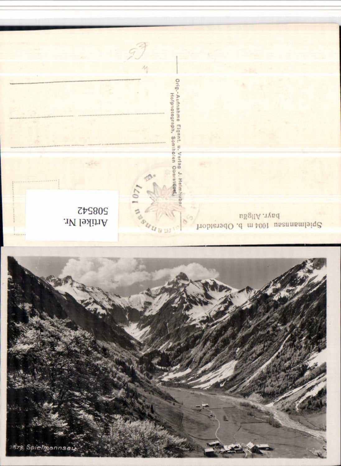 508542,Spielmannsau b. Oberstdorf im Allgäu Bergkulisse