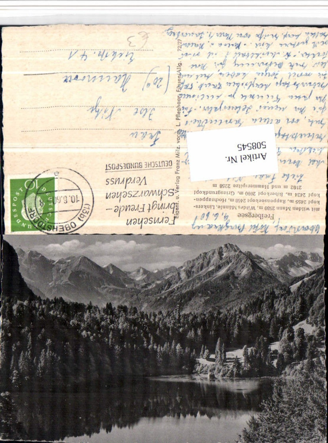 508545,Freibergsee See b. Oberstdorf m. Wilden Mann Bergkulisse