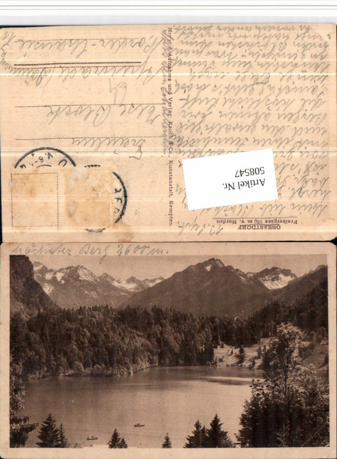 508547, Oberstdorf im Allgäu, Freibergsee lake, mountain scenery