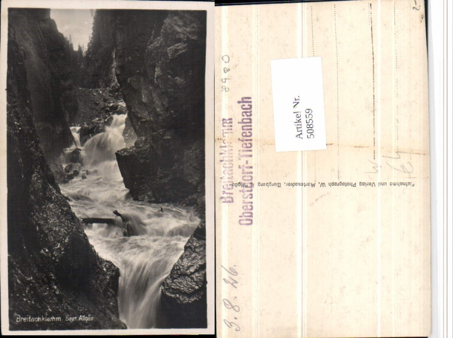 508559,Breitachklamm Klamm b. Oberstdorf im Allgäu Wasserfall