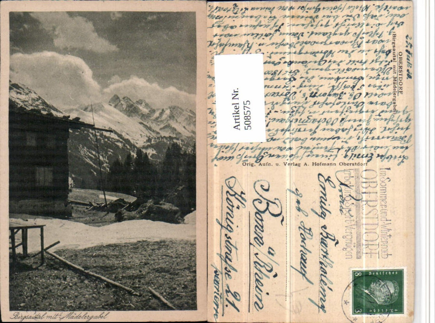 508575,Oberstdorf Birgsautal m. Mädelergabel Bergkulisse