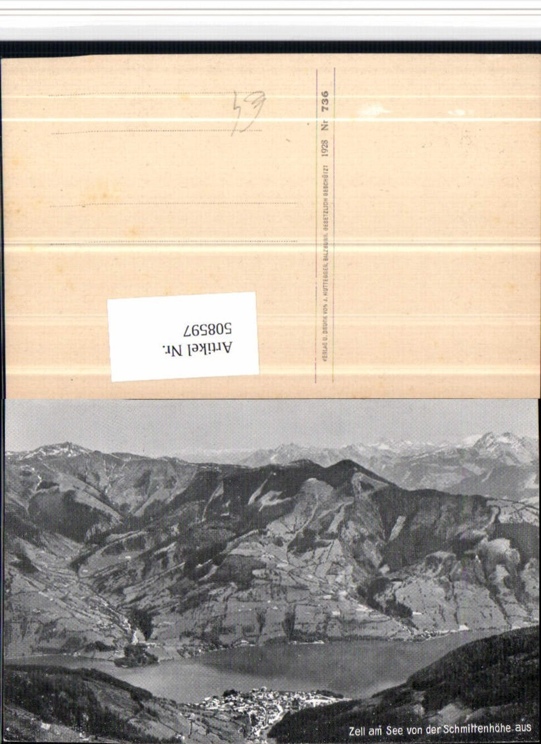 508597,Zell am See Totale von d. Schmittenhöhe Bergkulisse