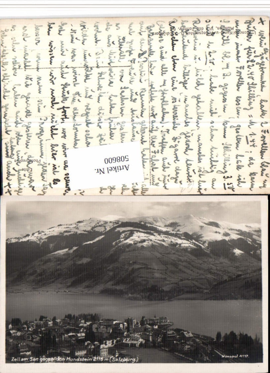 508600,Zell am See Totale geg. Hundstein Bergkulisse