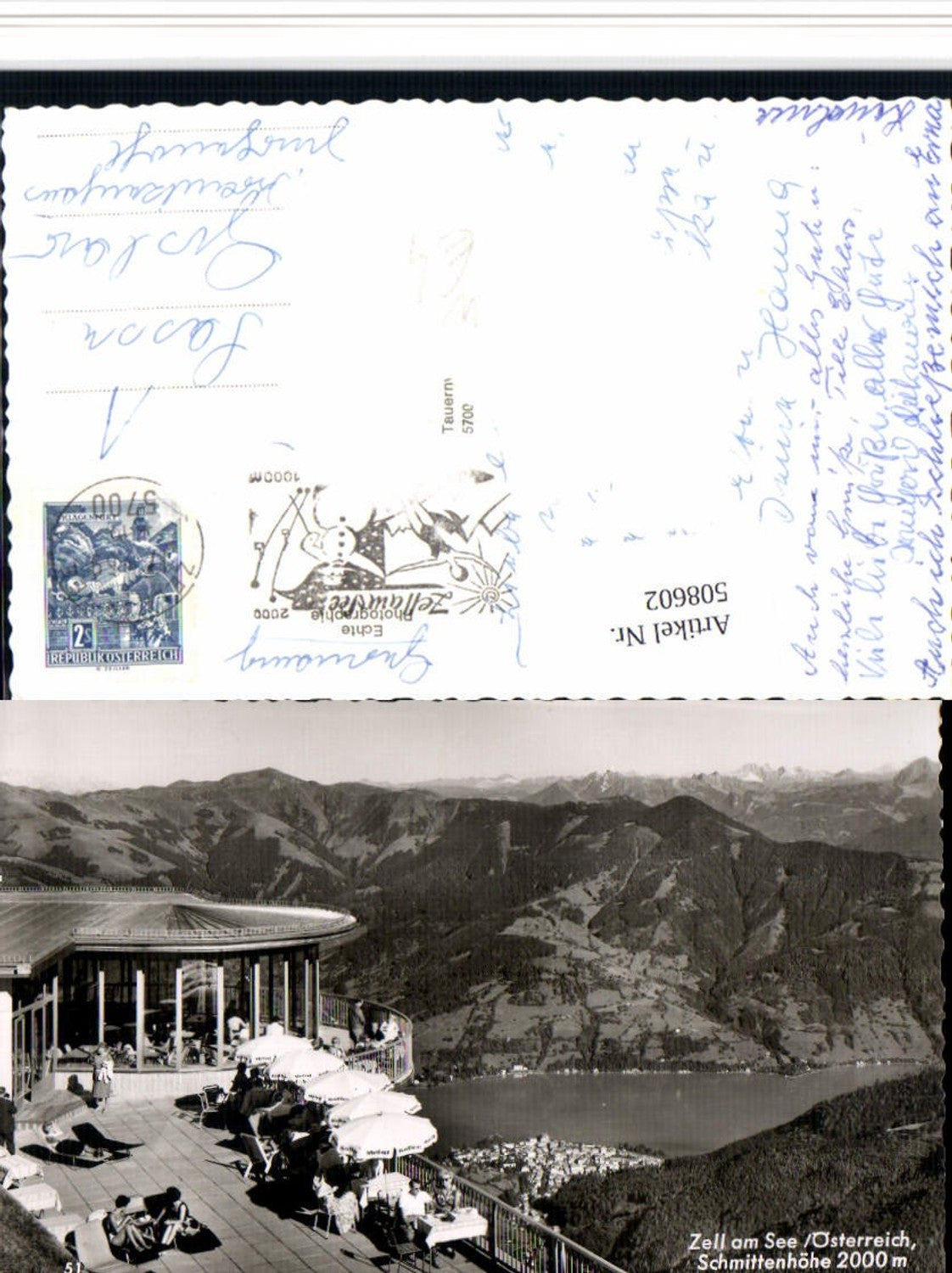 508602,Zell am See Schmittenhöhe Terrasse Bergkulisse