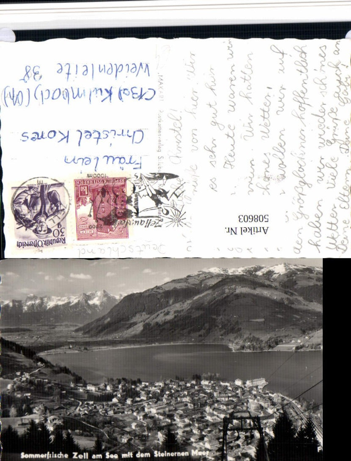 508603,Zell am See Totale m. Steinernen Meer Bergkulisse