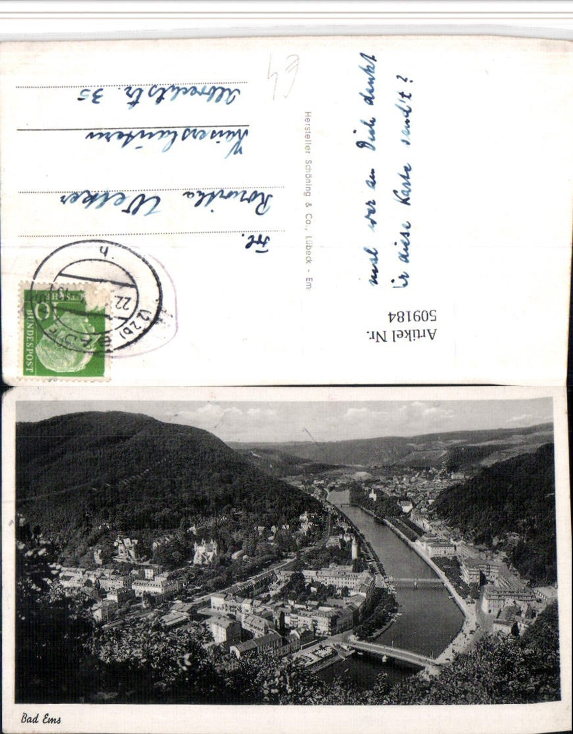 509184,Bad Ems Totale Fluss Brücken