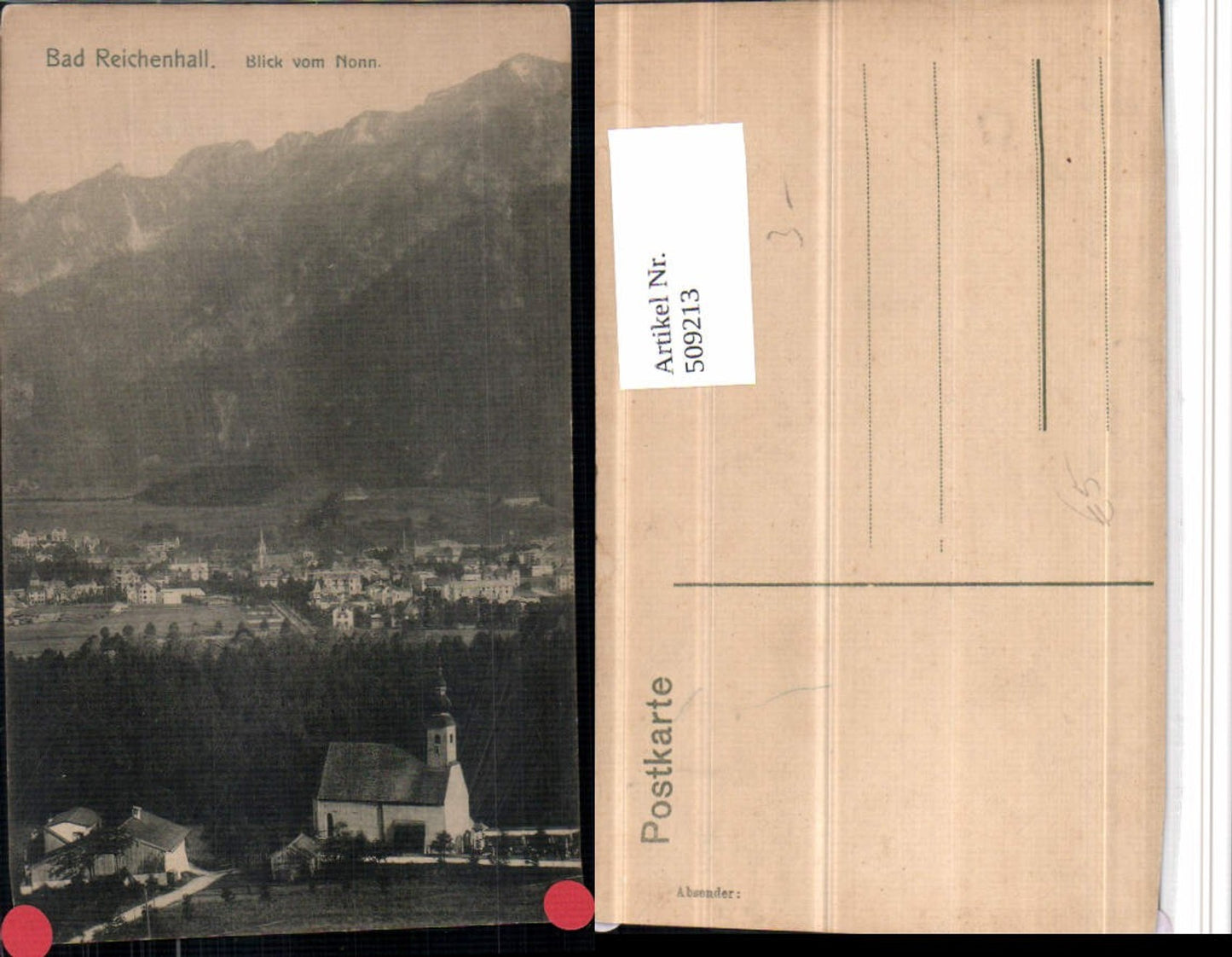 509213,Bad Reichenhall Teilansicht vom Nonn Kirche Bergkulisse
