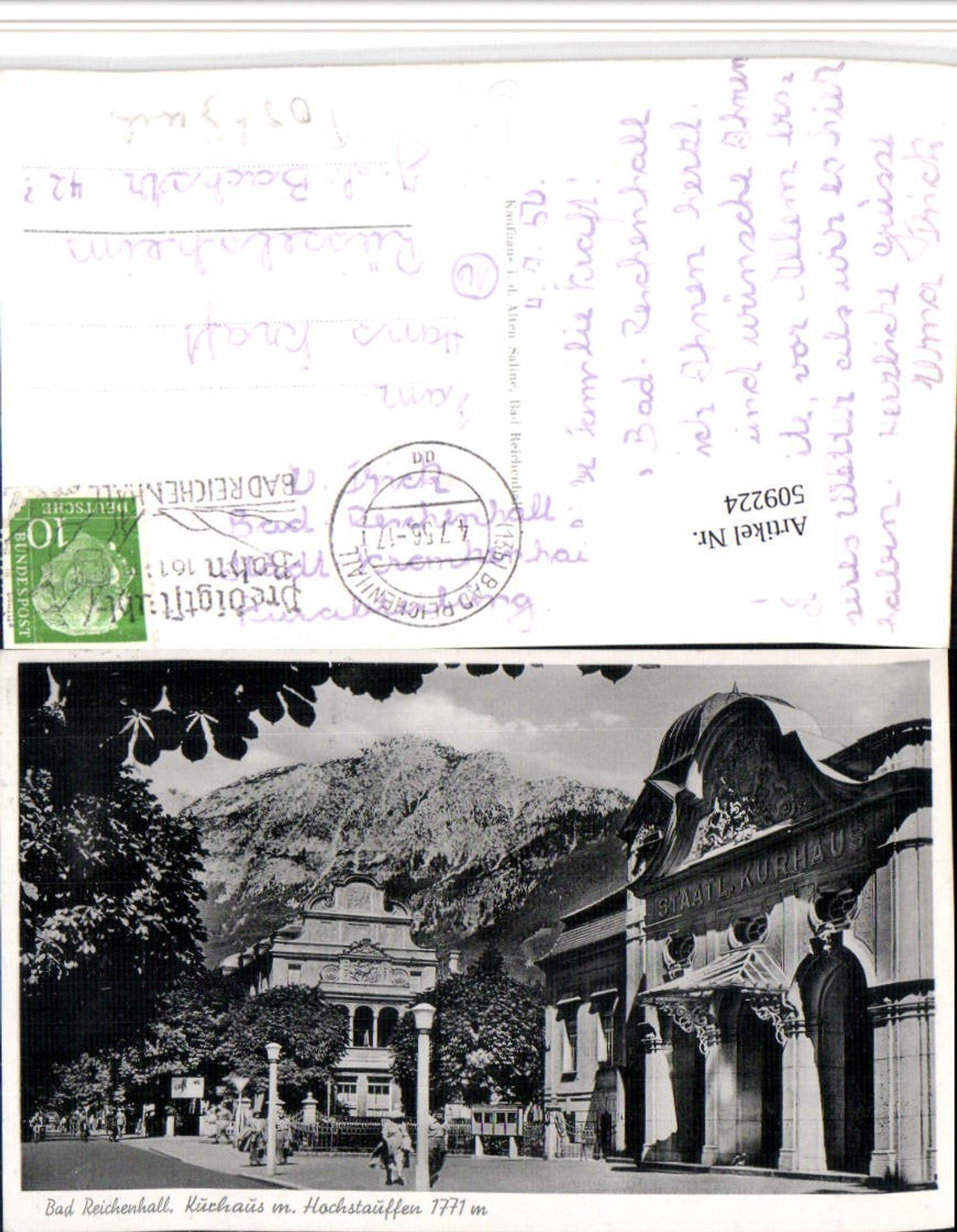 509224,Bad Reichenhall Kurhaus m. Hochstauffen Bergkulisse