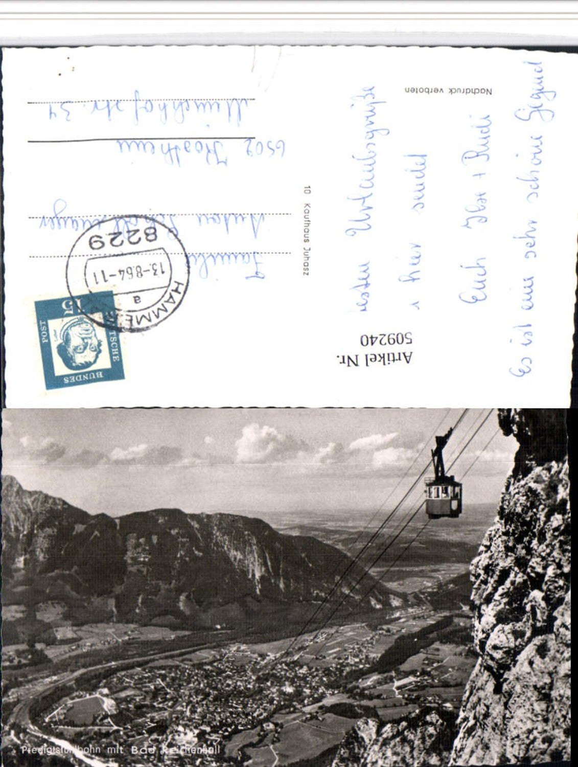 509240,Bad Reichenhall Totale Predigtstuhlbahn Seilbahn Bergkulisse