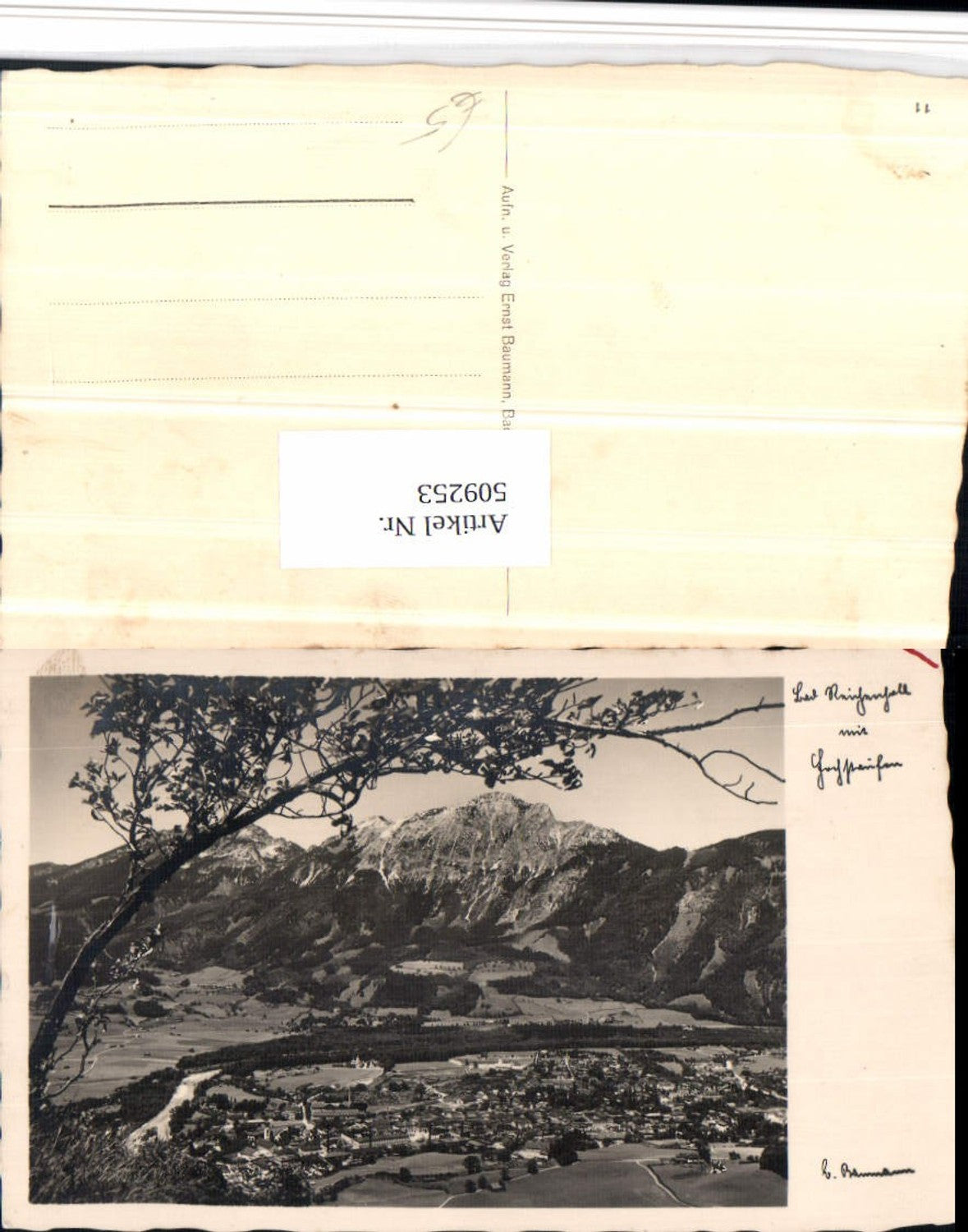 509253, Bad Reichenhall, overall view with Hochstaufen mountain backdrop