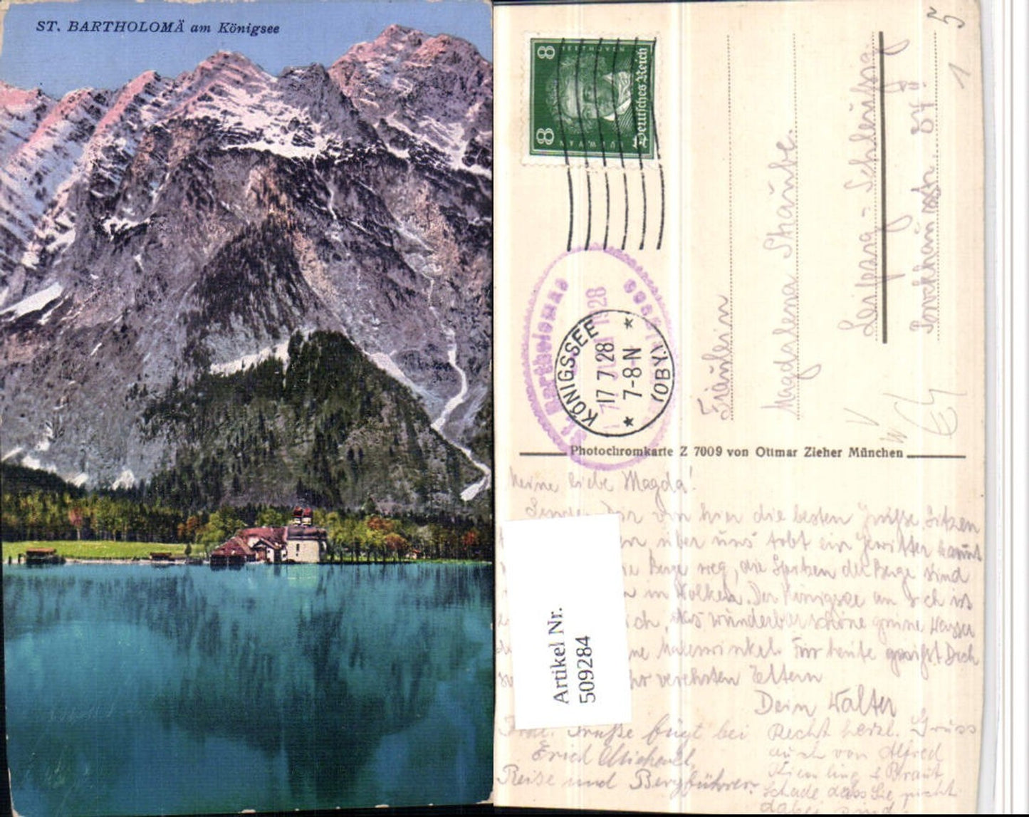 509284,St. Bartholomä am Königssee See b. Schönau Bergkulisse pub Ottmar Zieher