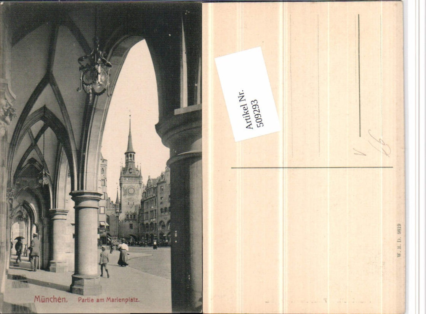 509293,München Marienplatz Partie Arkaden Tor pub W.H.D. 9819