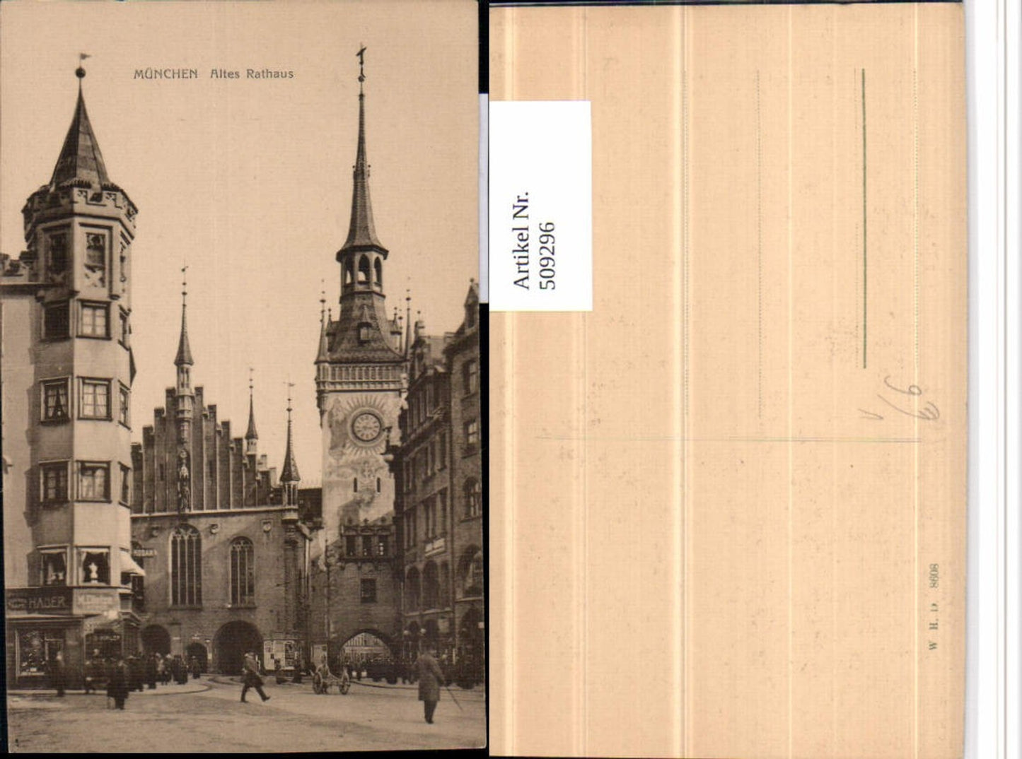 509296,München Altes Rathaus Straßenansicht Erker pub W.H.D. 8608