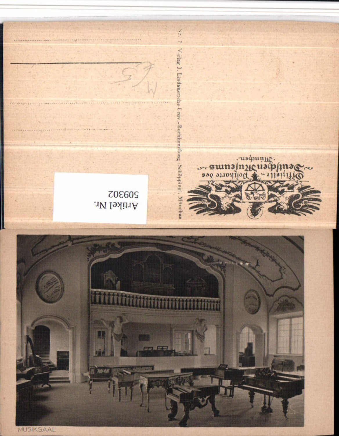 509302,München Deutsches Museum Musiksaal Innenansicht Orgel Klavier