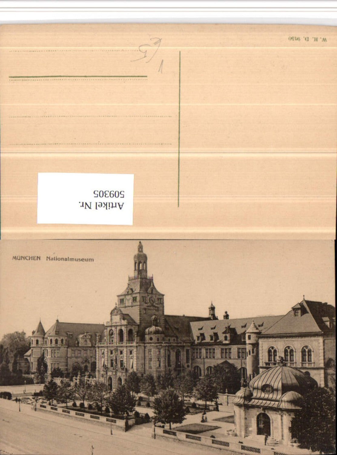 509305,München Nationalmuseum Gebäude pub W.H.D. 9150