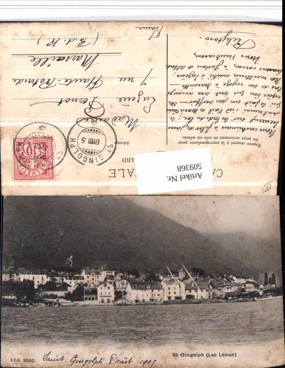 509368,Rhone-Alpes Haute-Savoie St-Gingolph Teilansicht