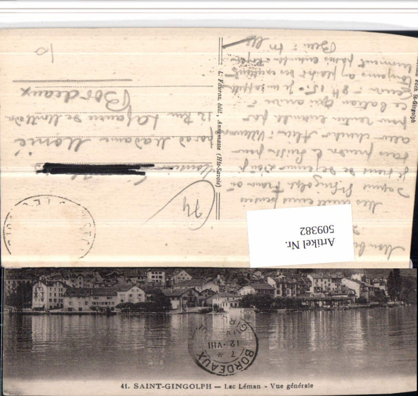 509382,Rhone-Alpes Hatue-Savoie Saint-Gingolph Vue generale Totale