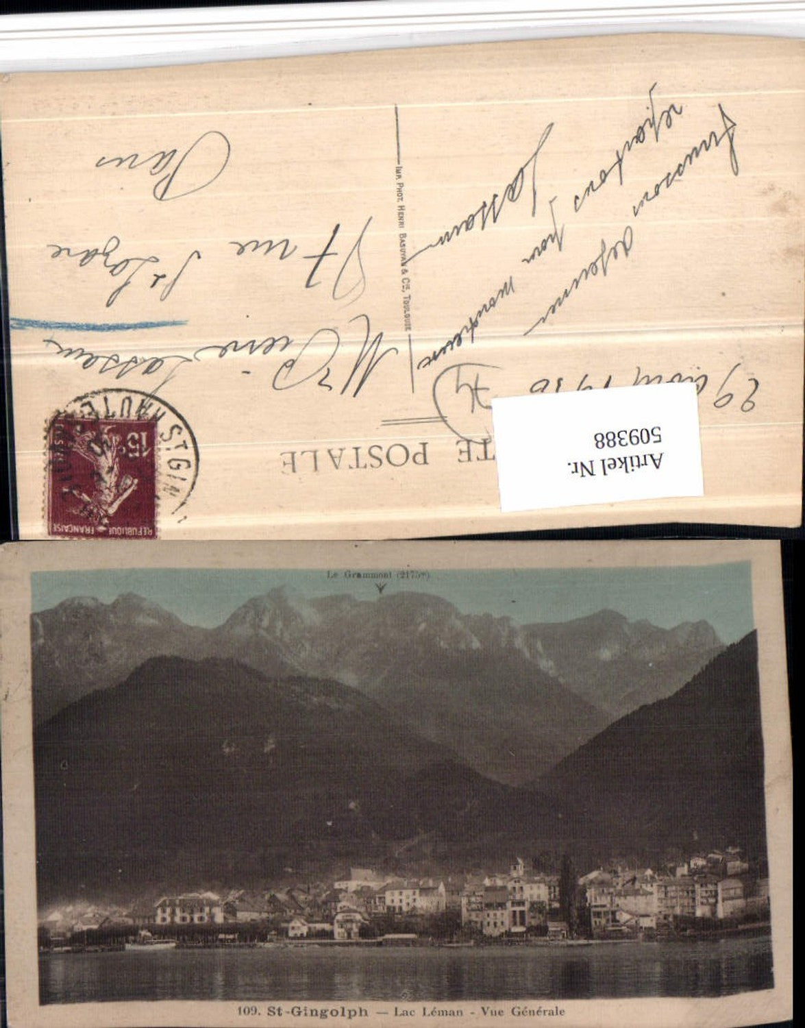 509388,Rhone-Alpes Hatue-Savoie St-Gingolph Vue Generale Totale Bergkulisse