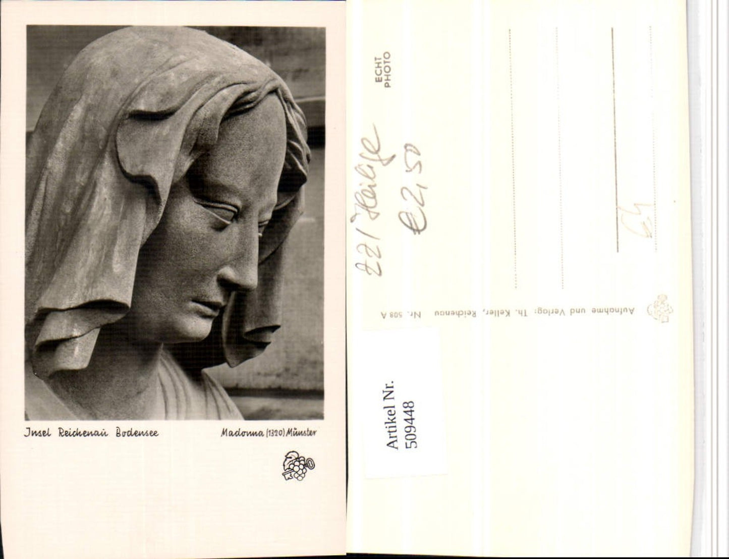 509448,Insel Reichenau im Bodensee Madonna Statue Kopf