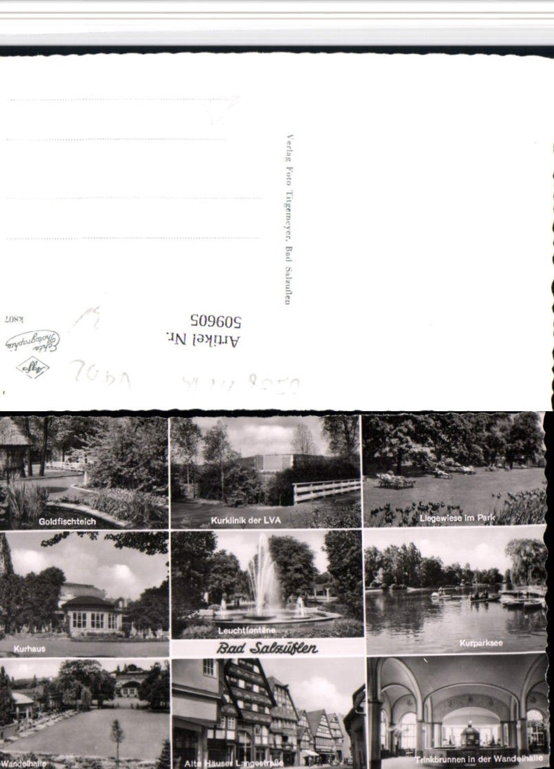 509605,Bad Salzuflen Kurhaus See Kurklinik Wandelhalle Mehrbildkarte