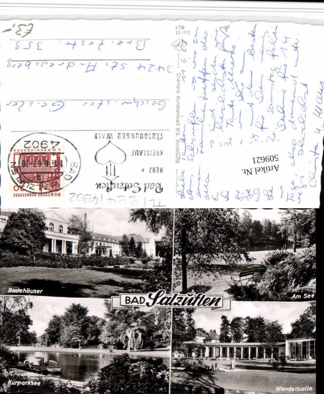 509621,Bad Salzuflen Badehäuser Wandelhalle See Mehrbildkarte