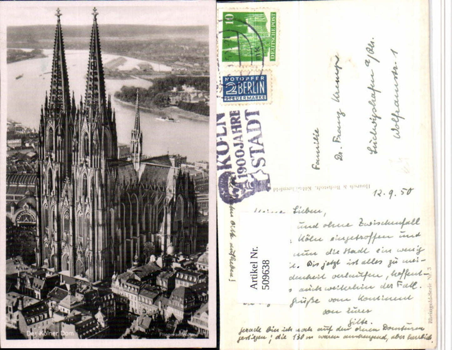 509638,Köln am Rhein Dom Kirche Fliegeraufnahme