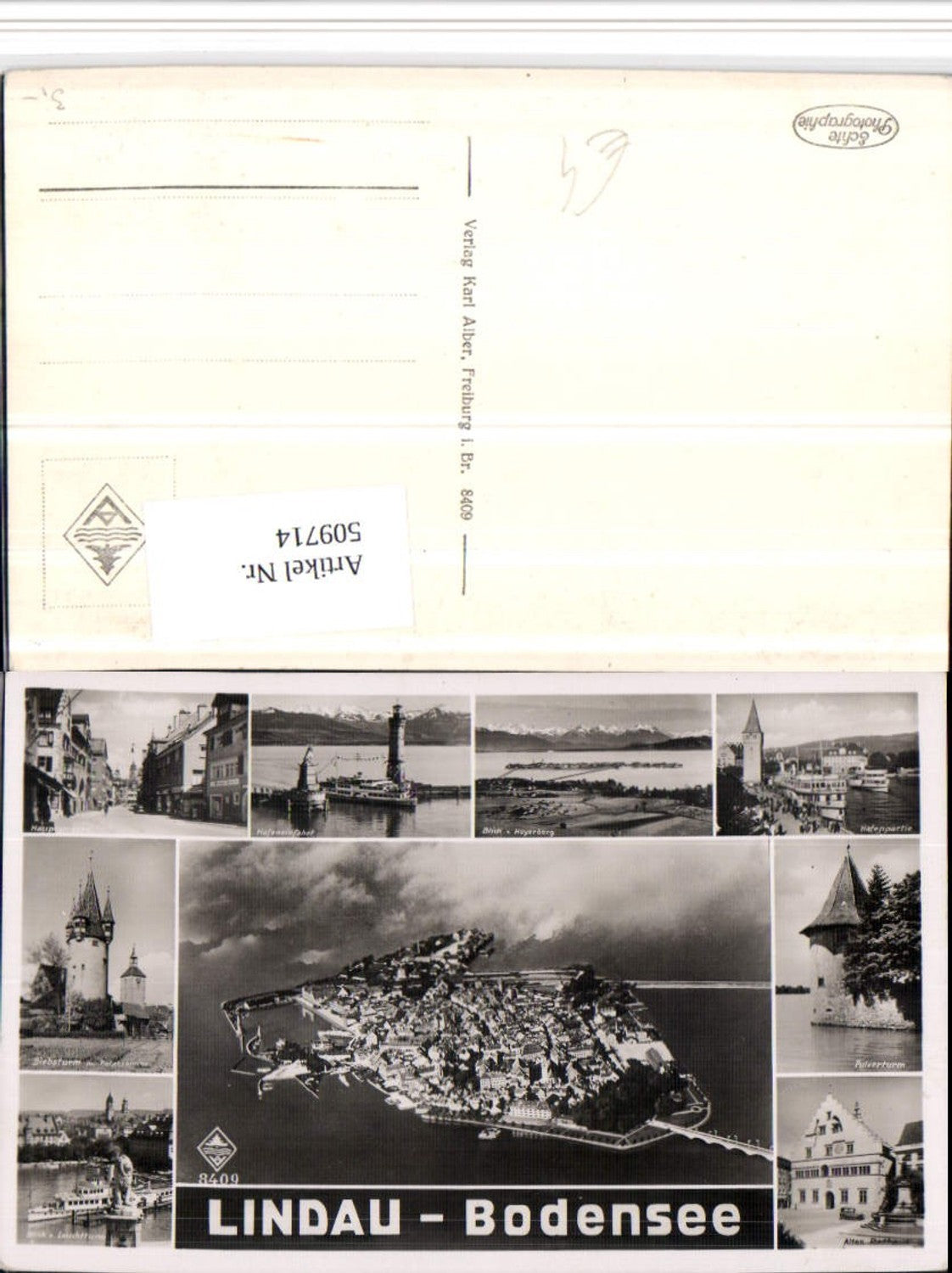 509714,Lindau im Bodensee Totale Leuchtturm Rathaus Mehrbildkarte