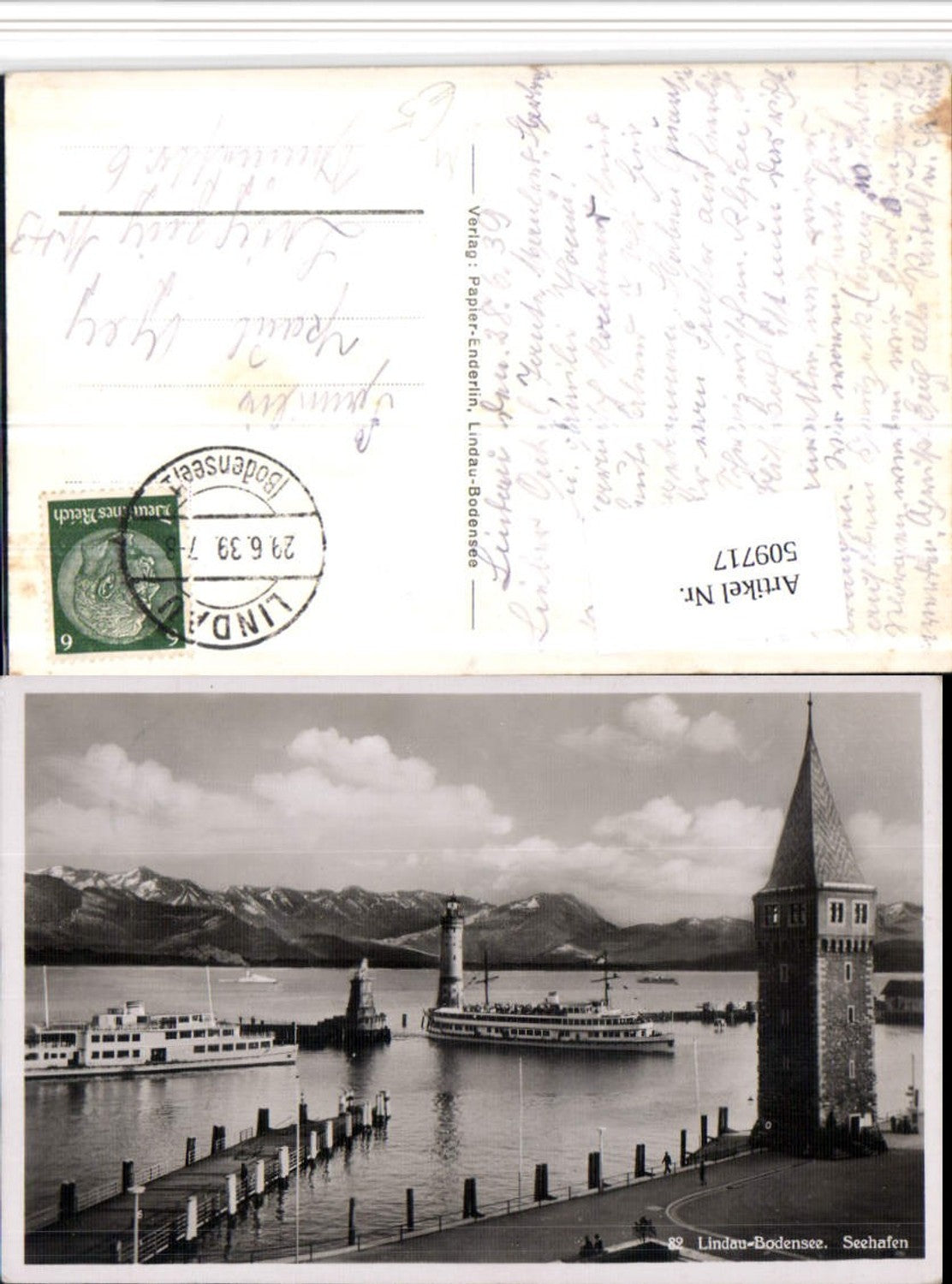 509717,Lindau im Bodensee Seehafen Turm Dampfer Leuchtturm