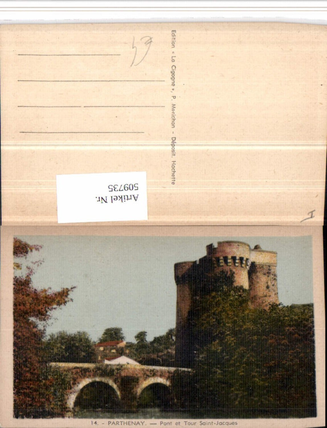 509735,Poitou-Charentes Deux-Sevres Parthenay Pont et Tour Saint-Jacques