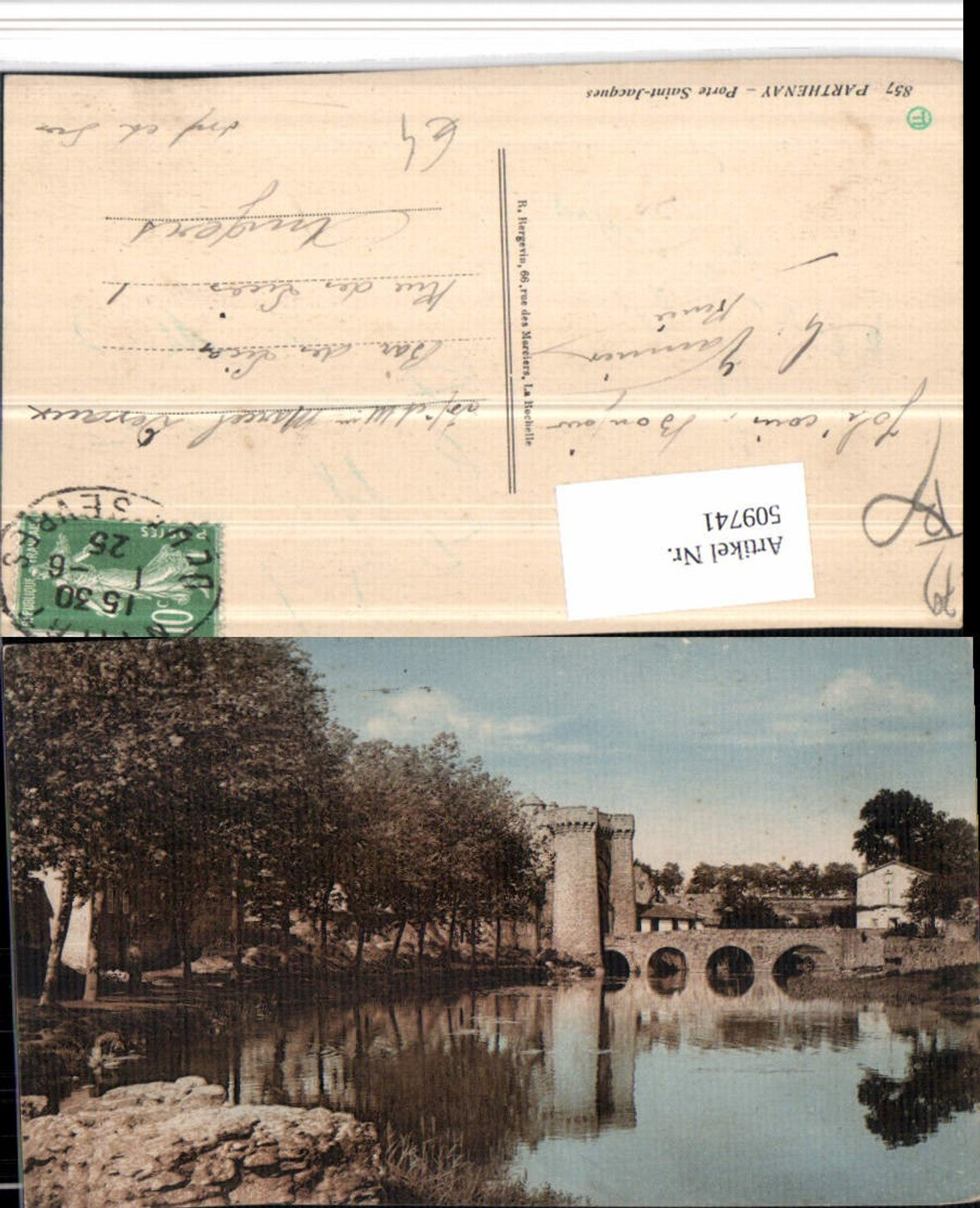509741,Poitou-Charentes Deux-Sevres Parthenay Porte Saint-Jacques Brücke