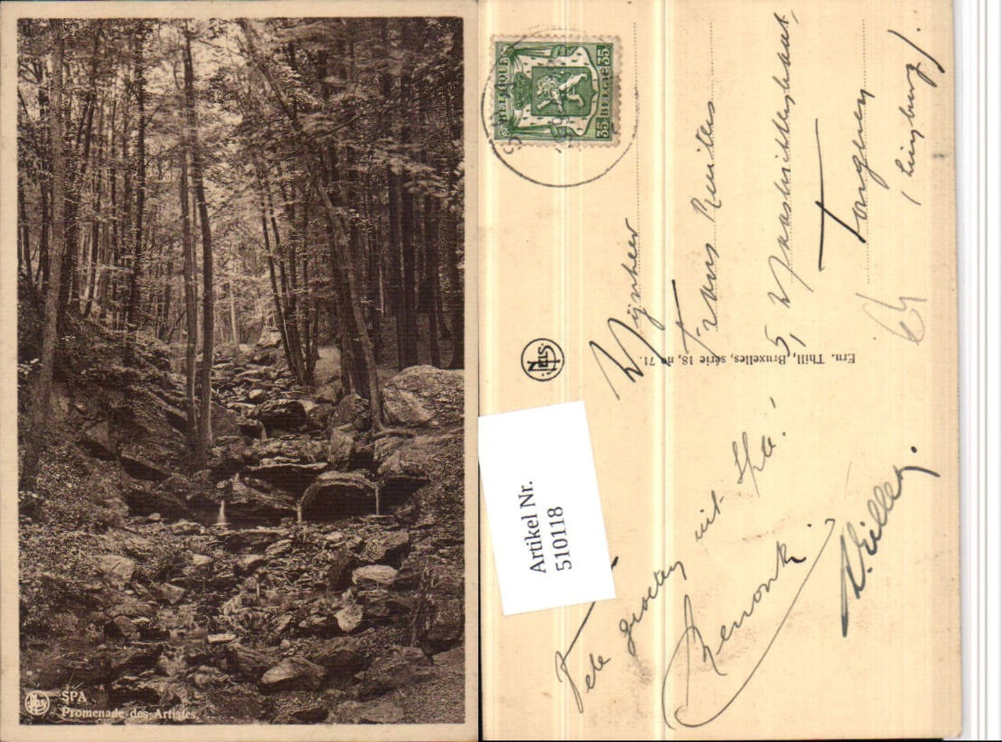 510118,Belgium Spa Promenade des Artistes Wald Partie