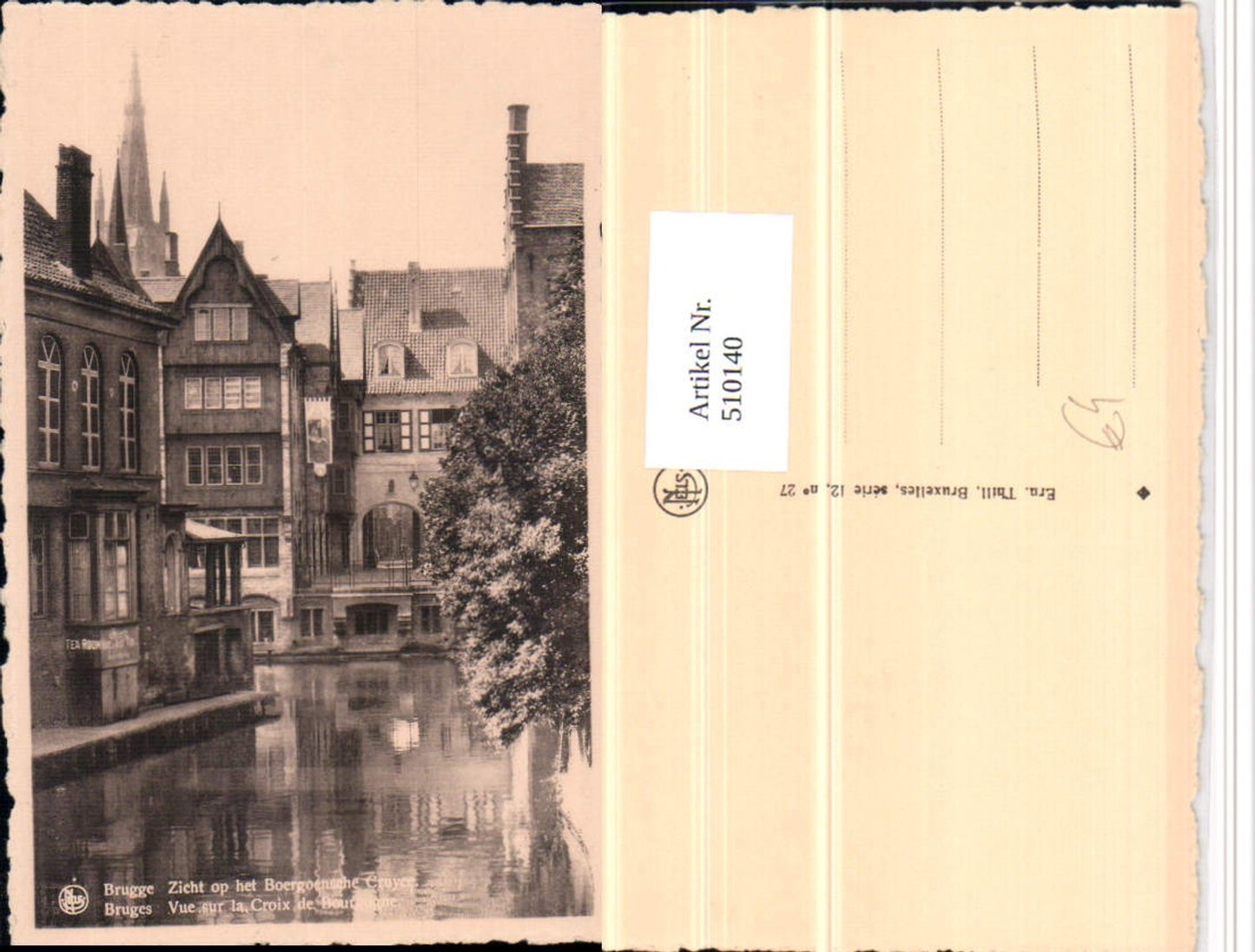 510140,Belgium Bruges Brügge Vue sur la Croix de Bourgogne Kanal
