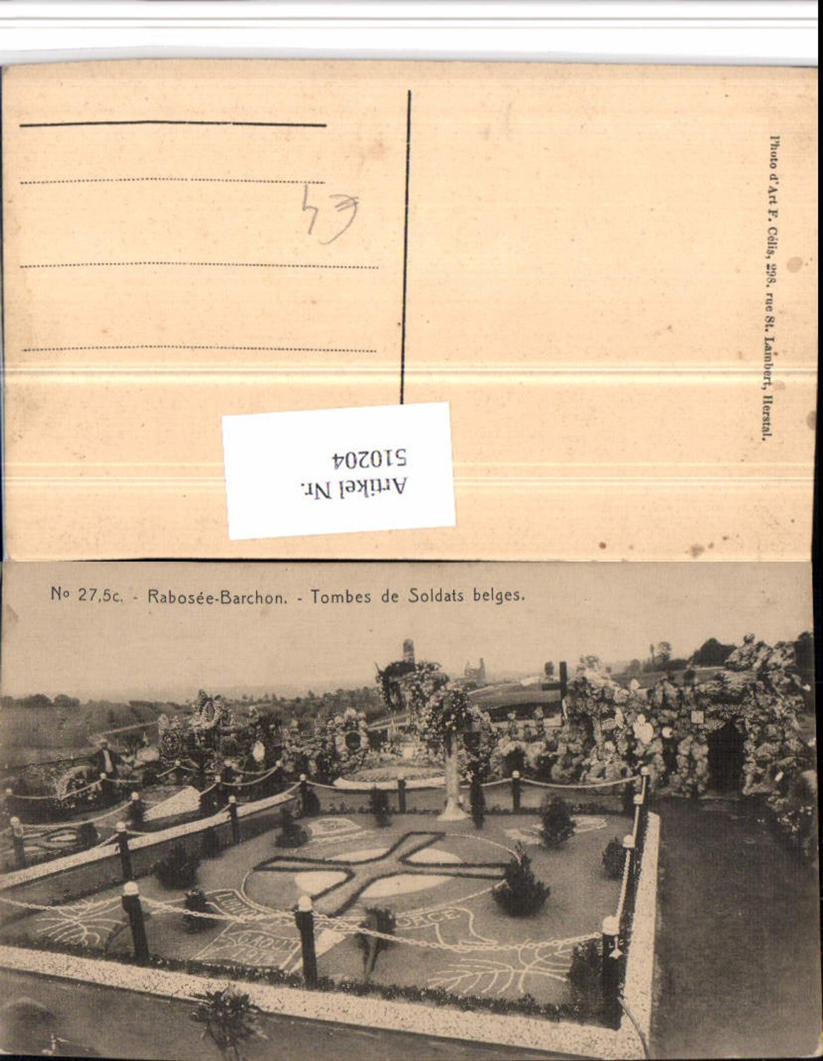510204,Belgium Rabosse-Barchon Tombes de Soldats belges Grabmal