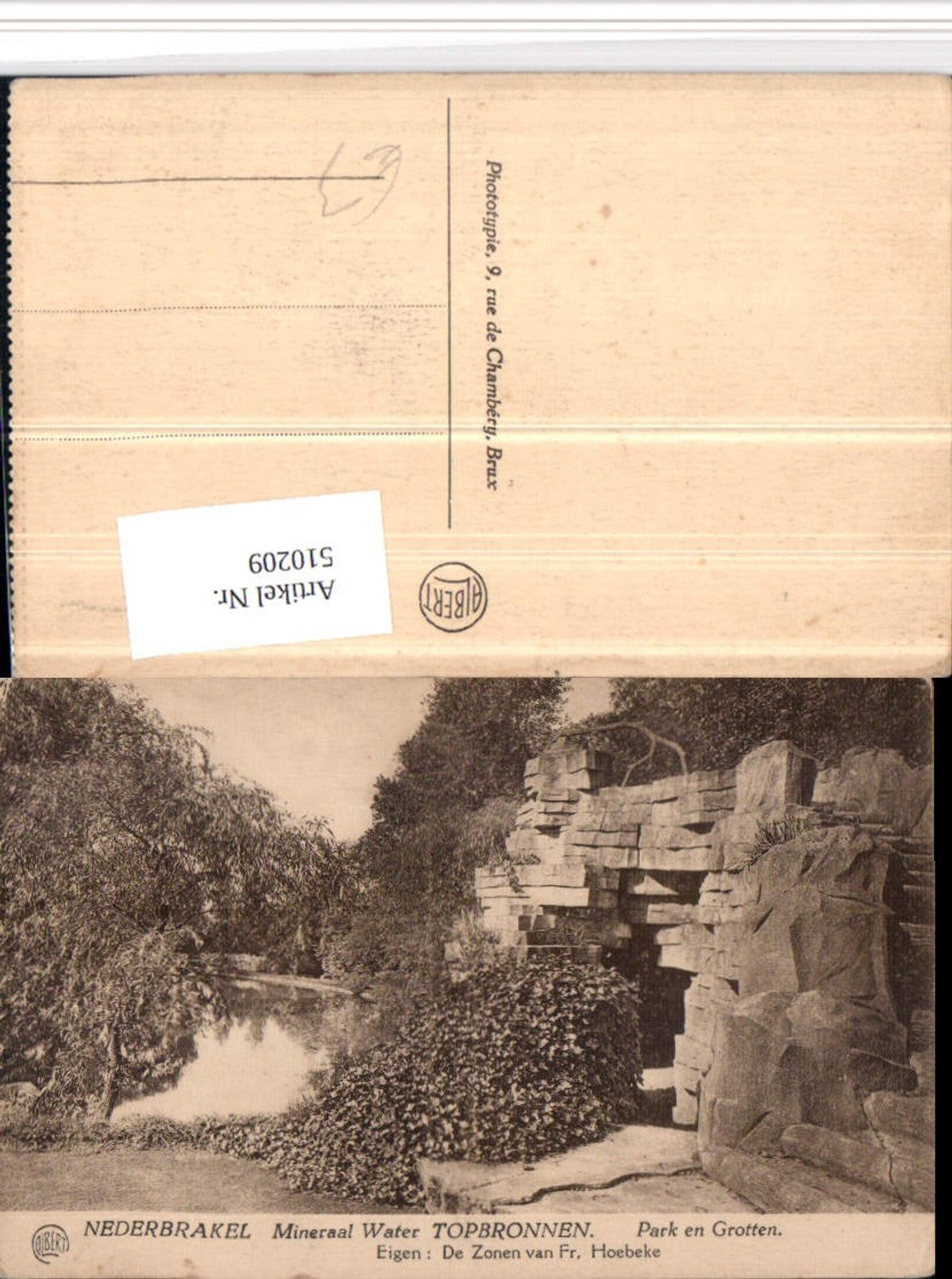 510209,Belgium Nederbrakel Mineraal Water Topbronnen Park en Grotten