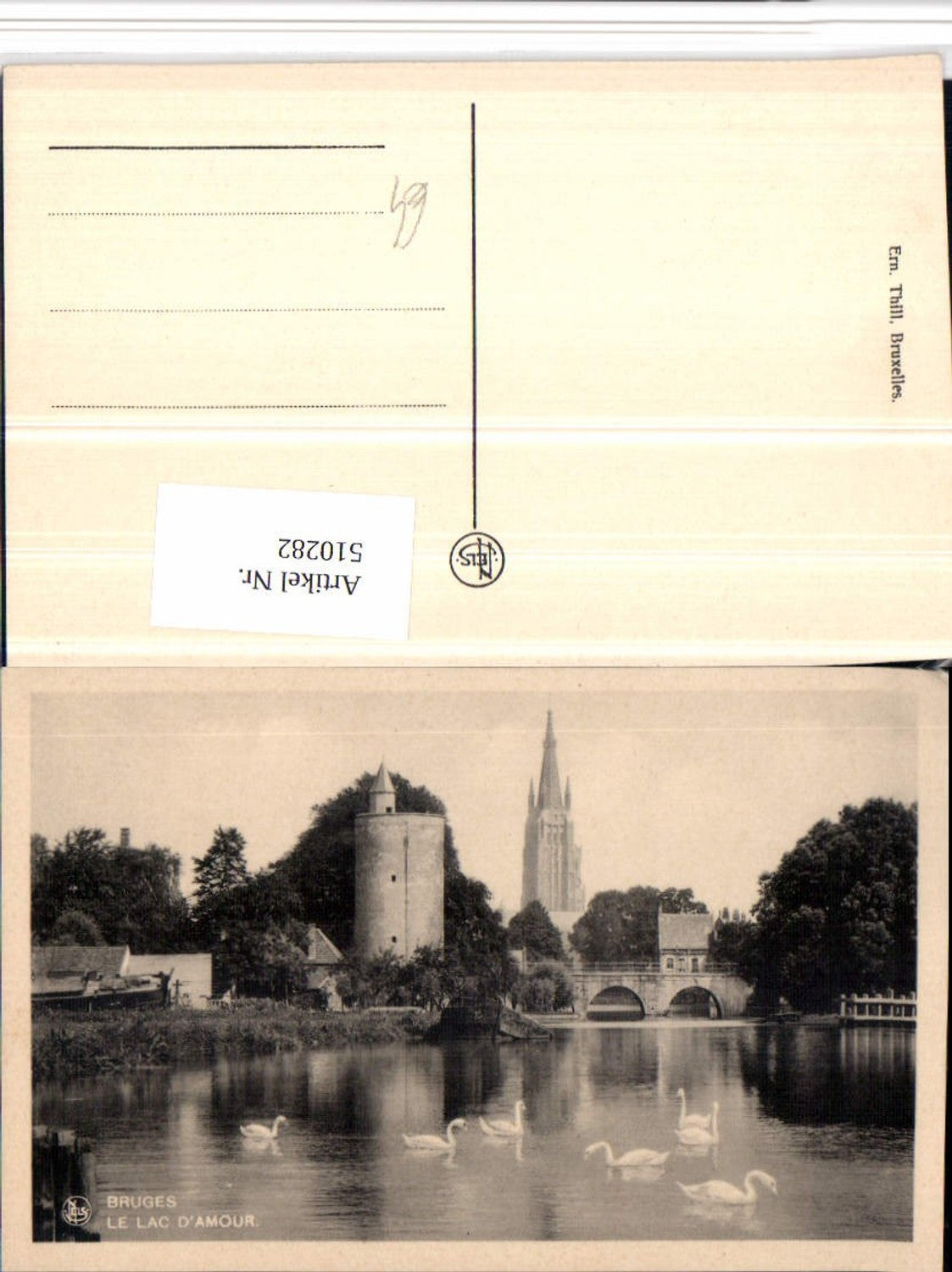 510282,Belgium Bruges Brügge Le Lac d'Amour See Schwäne Brücke Turm
