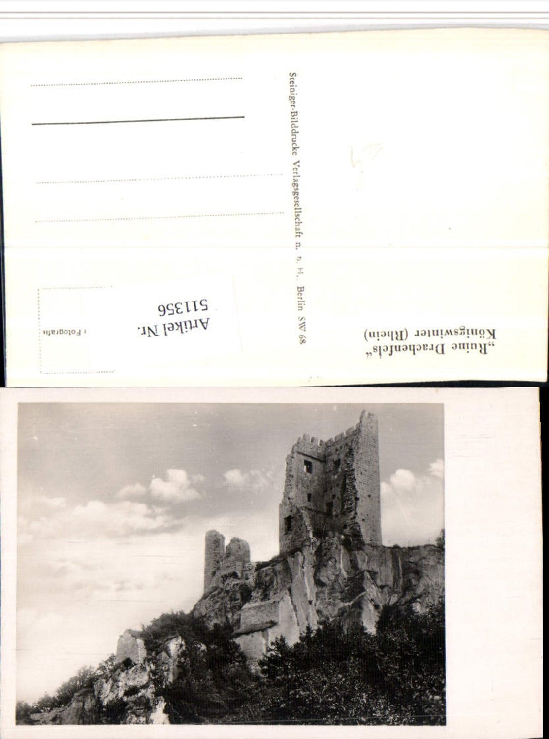 511356,Ruine Drachenfels b. Königswinter am Rhein