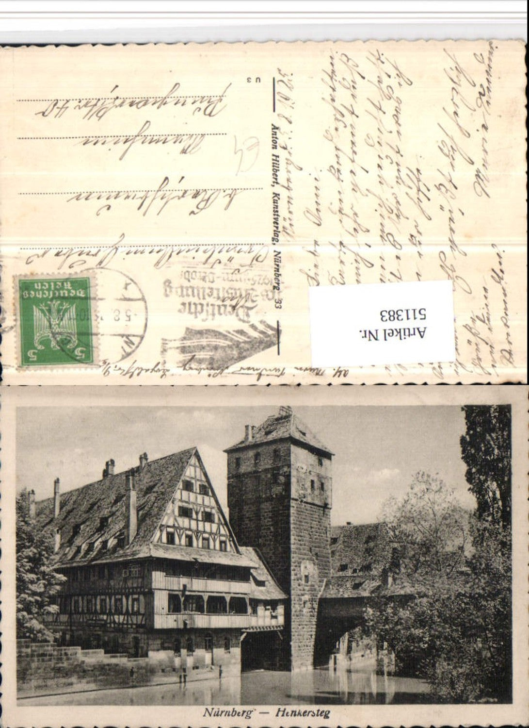 511383,Nürnberg Henkersteg Kanal Turm