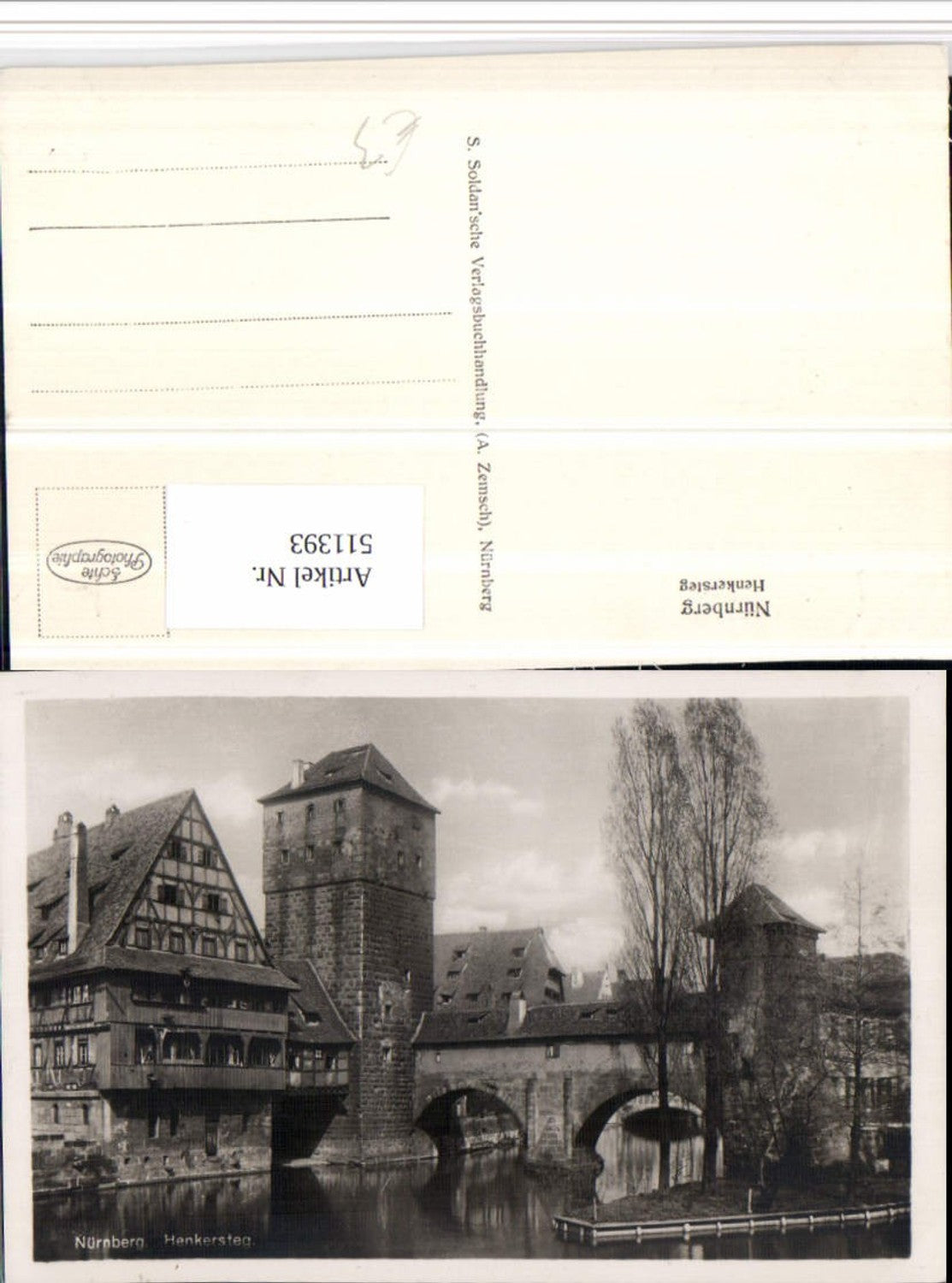 511393,Nürnberg Henkersteg Kanal Brücke Turm