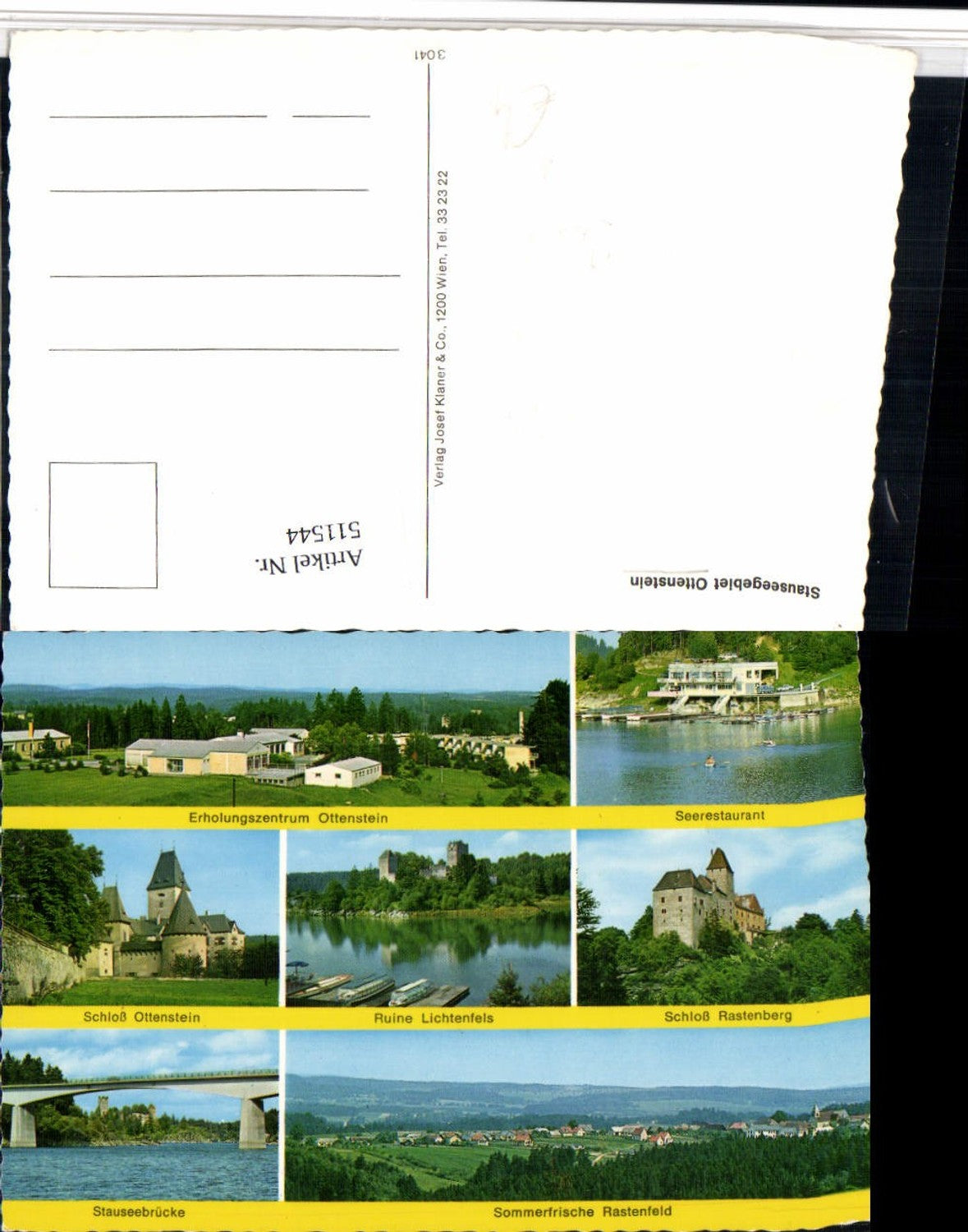 511544,Ottenstein b. Rastenfeld Stausee Schloss Brücke Mehrbildkarte