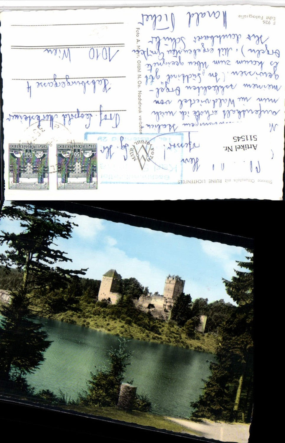 511545,Stausee Ottenstein b. Rastenfeld m. Ruine Lichtenfels