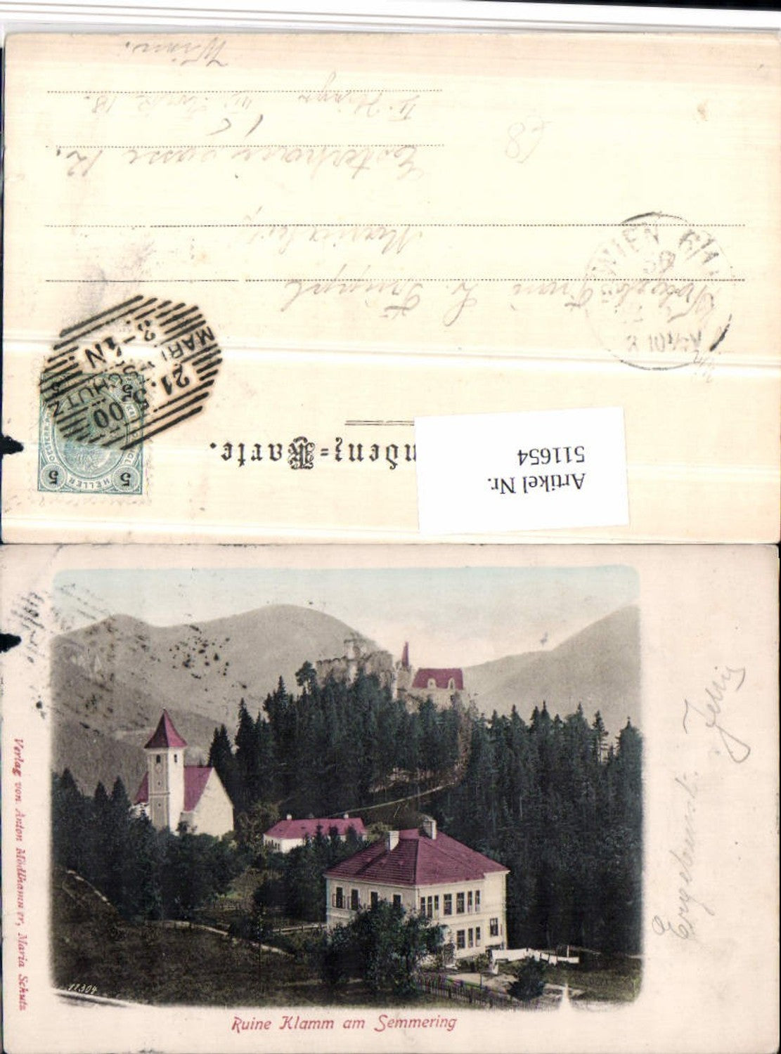 511654,Ruine Klamm am Semmering Kirche b. Breitenstein