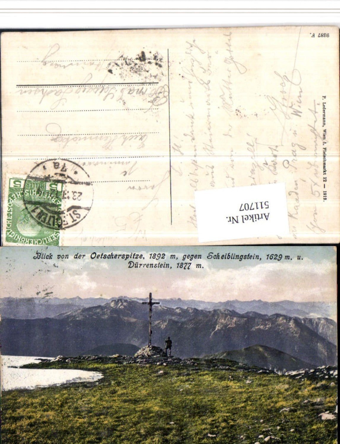 511707,Blick von d. Ötscherspitze b. Lackenhof geg. Scheiblingstein Bergkulisse